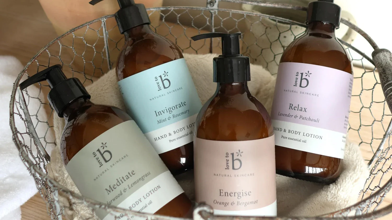 Love To B natural skincare product range