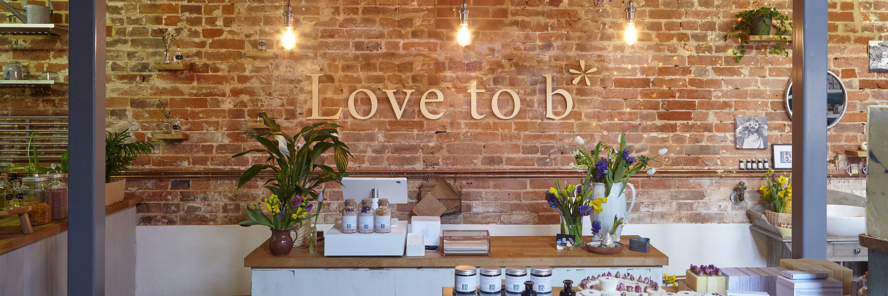 Love To B store interior with product display